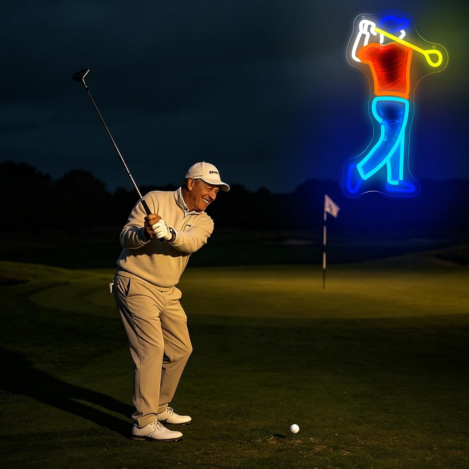 Golfer Swing Neon Sign USB Pow - огляд і ціна Outdoor Sport Club